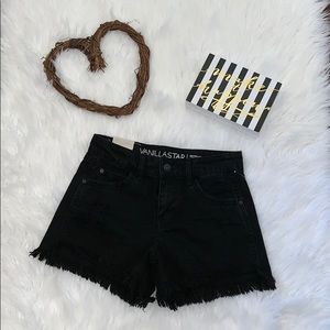 black shorts